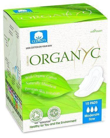 Organyc Cotton Pads Moderate Flow - 10 Count