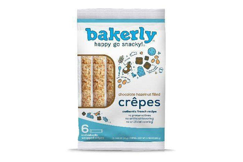 Bakerly Crepes, Chocolate Filled - 6 Each