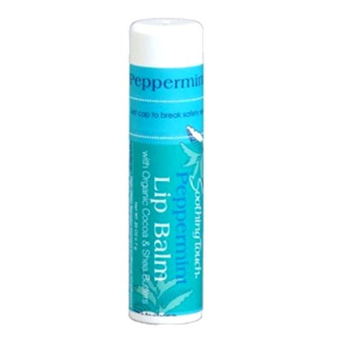 Soothing Touch Peppermint Lip Balm With Organic Cocoa & Shea Butters-0.25 Oz