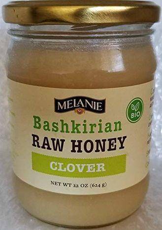 Melanie Bashkirian Raw Honey, Clover - 22 Ounces