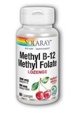 Solaray Methyl B-12 + Methyl Folate Lozenges, Cherry - 60 Count