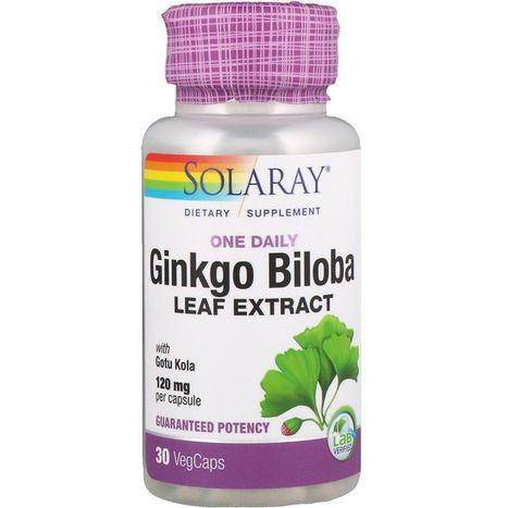 Solaray Ginkgo Biloba Leaf Extract - 30 Veggie Capsules