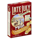 Late July Organic Sandwich Crackers, Cheddar Cheese, Mini - 5 Ounces