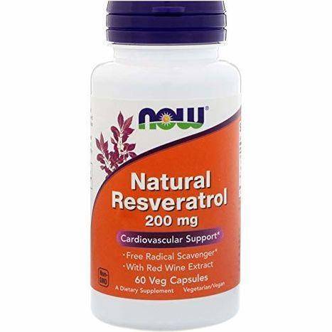 Now Natural Resveratrol 200 mg - 60 Veg Capsules