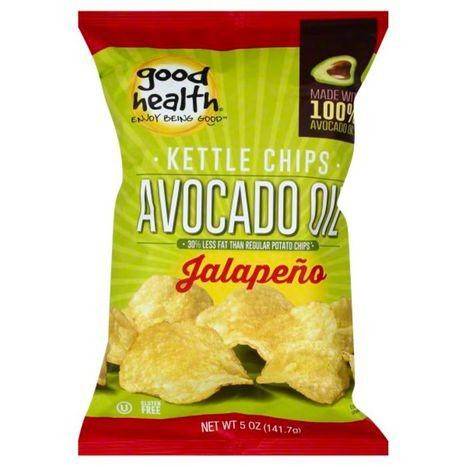 Good Health Kettle Chips, Avocado Oil, Jalapeno - 5 Ounces