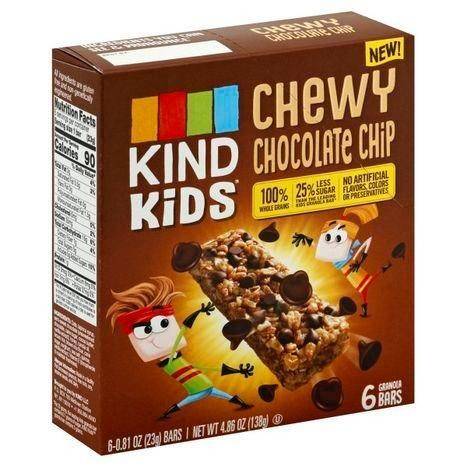 Kind Kids Granola Bars, Chewy Chocolate Chip - 6 Each