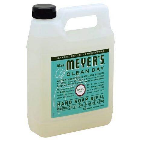 Mrs Meyers Clean Day Hand Soap Refill, Basil Scent - 33 Ounces