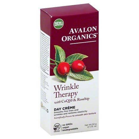 Avalon Organics Wrinkle Therapy Day Creme, with CoQ10 & Rosehip - 50 Grams