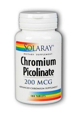 Solaray 200MCG Chromium Picolinate - 100 Tablets