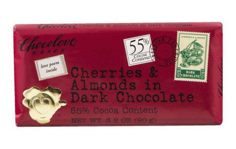 Chocolove Cherries & Almonds, in Dark Chocolate - 3.2 Ounces