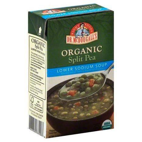 Dr McDougalls Soup, Lower Sodium, Organic, Split Pea - 17.6 Ounces