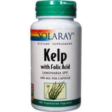 Solaray Kelp With Folic Acid 600MG - 100 Vegetarian Capsules