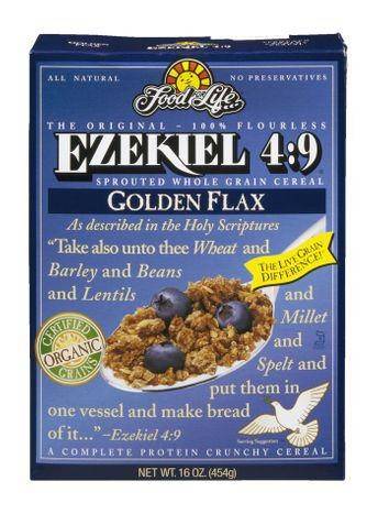 Food For Life Ezekiel 4:9 Cereal, Crunchy, Sprouted Grain, Golden Flax - 16 Ounces