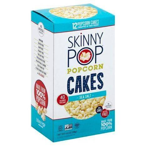 SkinnyPop Popcorn Cakes, Sea Salt - 12 Each
