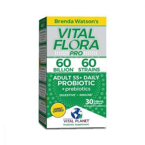 Vital Flora Adult 55+ Daily Probiotic - 30 Vegetable Capsules