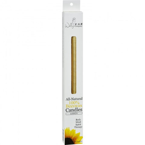 Wally's Natural Ear Candles Beeswax Unscented-2 Candles