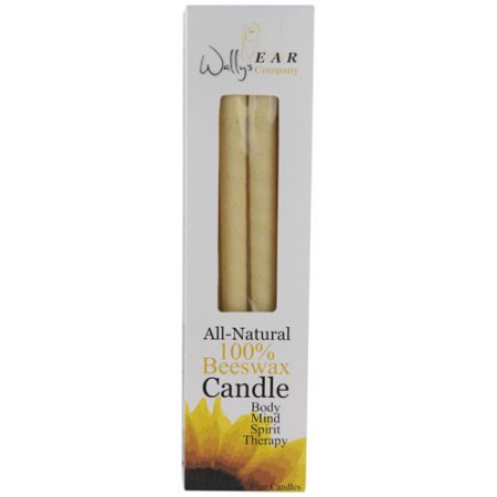 Wally's Natural Ear Candles Beeswax Unscented-4 Candles