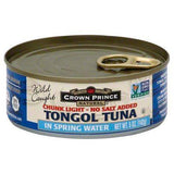 Crown Prince Natural Tuna, Tongol, No Salt Added, Chunk Light, in Spring Water - 5 Ounces