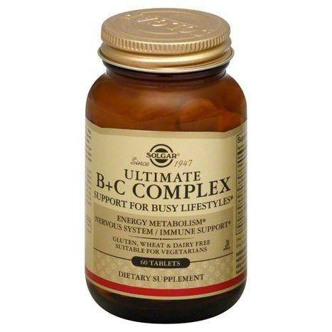 Solgar B+C Complex, Ultimate, Tablets - 60 Count