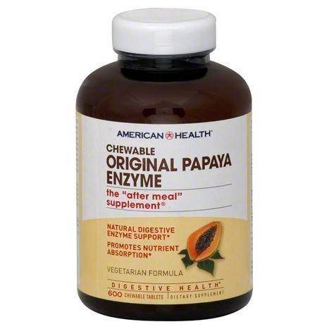 American Health Original Papaya Enzyme, Chewable Tablets - 600 Each