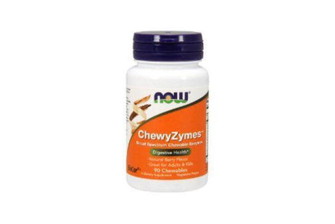 Now Chewyzymes Digestive Health & Fibers - 90 Chewables