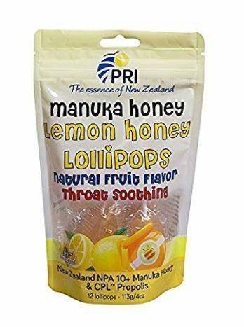 Pacific Resources International Manuka Honey Lemon Lollipops - 12 Count