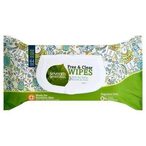 Seventh Generation Wipes, Free & Clear - 64 Count