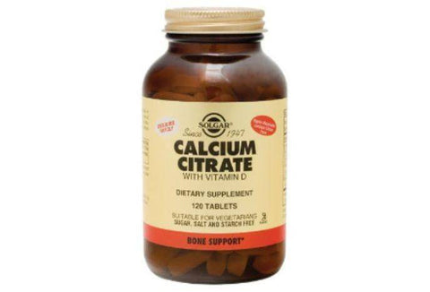 Solgar Calcium Citrate with Vitamin D3, Tablets - 120 Tablets