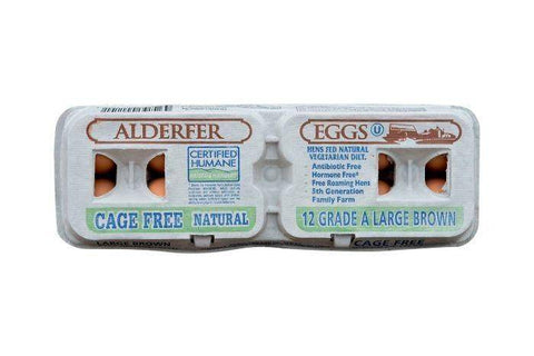 Alderfer Organic Large Brown Eggs - 1 Dozen