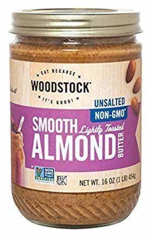 Woodstock Almond Butter, Unsalted, Smooth - 16 Ounces