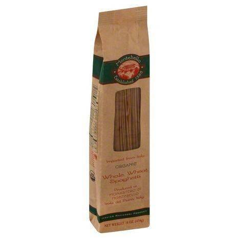 Montebello Spaghetti, Organic, Whole Wheat - 16 Ounces