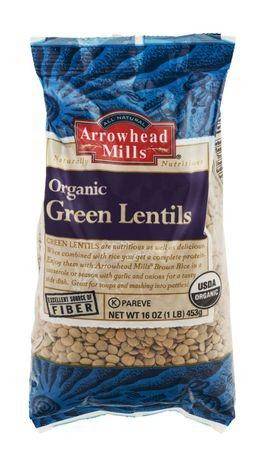 Arrowhead Mills Lentils, Organic, Green - 16 Ounces