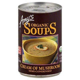 Amys Organic Soup, Organic, Semi-Condensed, Cream of Mushroom - 14.1 Ounces