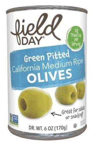 Field Day Pitted California Ripe Medium Green Olives - 6 Ounces