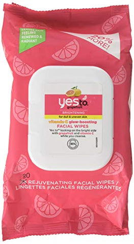 Yes To Grapefruit Correct & Repair Rejuvenating Facial Wipes-30 Wipes