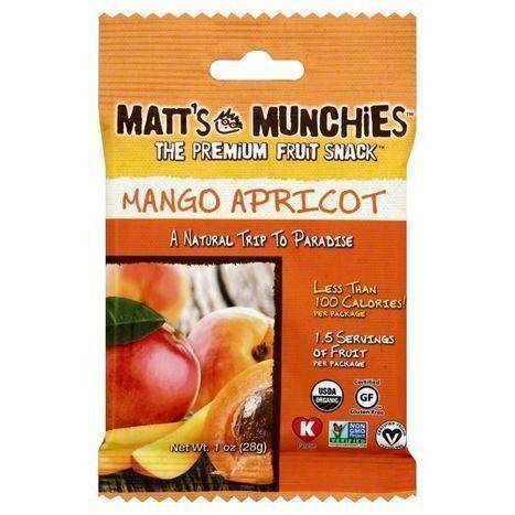 Matt's Munchies Fruit Snack, Mango Apricot - 1 Ounce