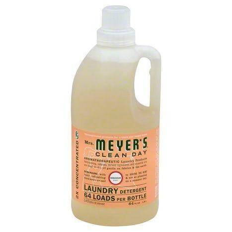 Mrs Meyers Clean Day Laundry Detergent, Geranium Scent - 64 Ounces