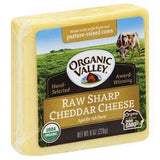 Organic Valley Cheese, Raw, Sharp Cheddar - 8 Ounces