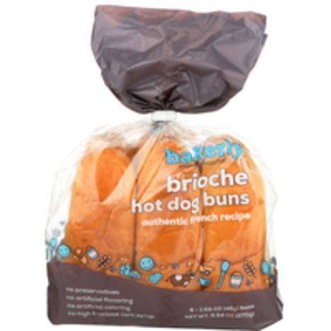 Bakerly Brioche Hot Dog Buns - 6 Pack