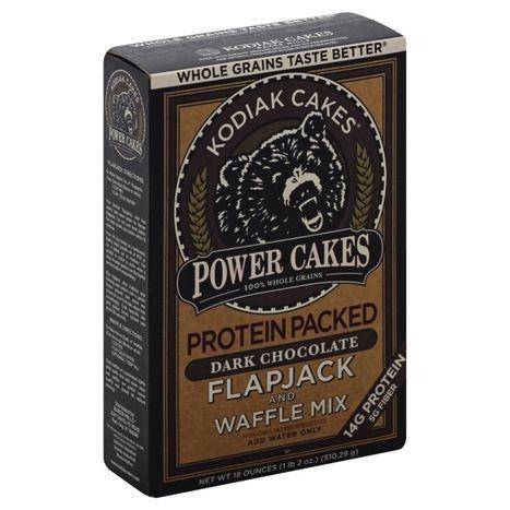 Kodiak Cakes Flapjack and Waffle Mix, Power Cakes, Protein Packed, Dark Chocolate - 18 Ounces