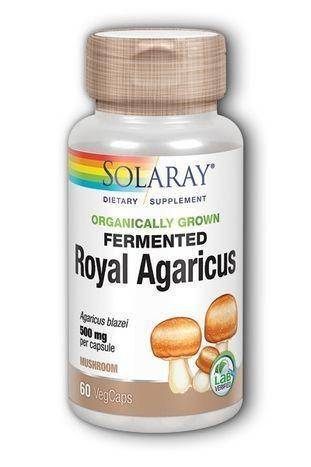 Solaray Organically Grown Royal Agaricus Mushroom - 60 Veggie Capsules