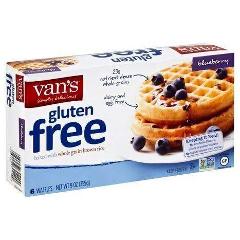 Vans Waffles, Gluten Free, Blueberry - 9.5 Ounces