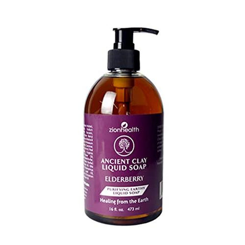 Zion Health Ancient Clay Elderberry Liquid Soap-16 Oz