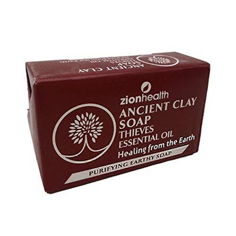 Zion Health Ancient Clay Thieves Essential Oil Earthy Soap-6 Oz