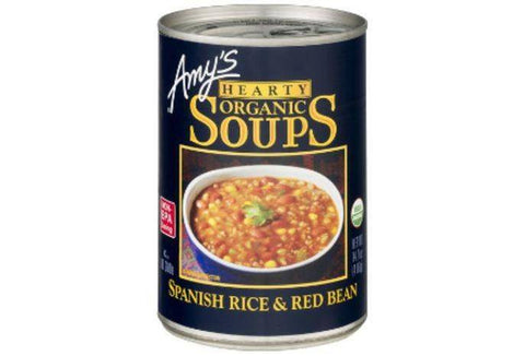 Amys Organic Soups, Hearty, Spanish Rice & Red Bean - 14.7 Ounces