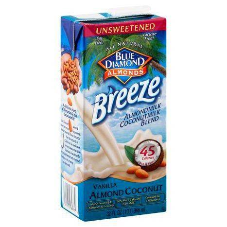 Blue Diamond Breeze Almondmilk Coconut Milk Blend, Vanilla Almond Coconut, Unsweetened - 32 Ounces